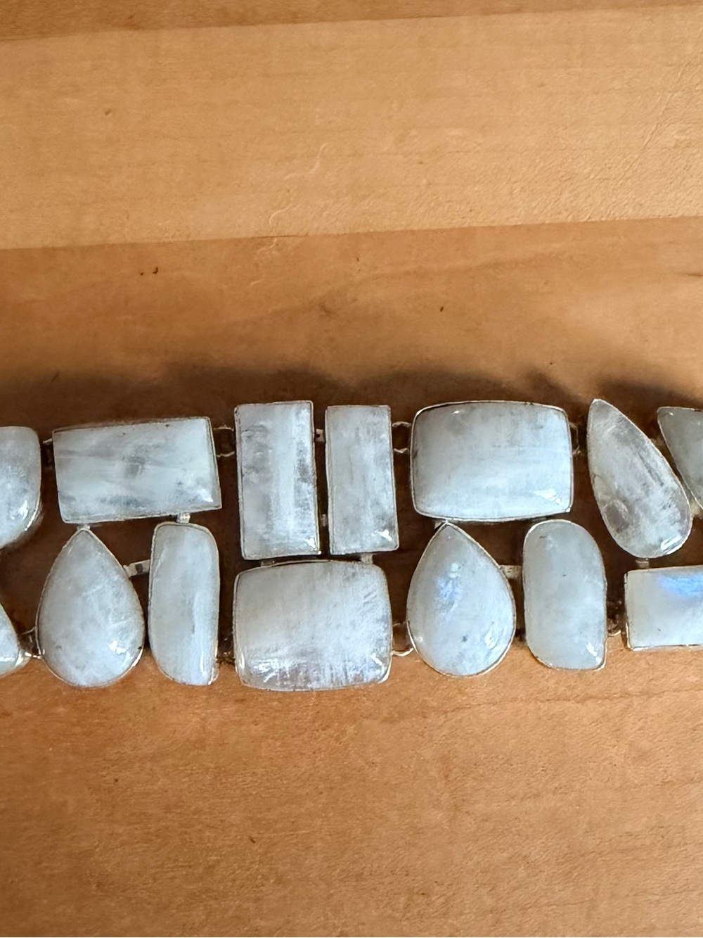 Flashy Moonstone Bracelet - 925 Plated/Stamped